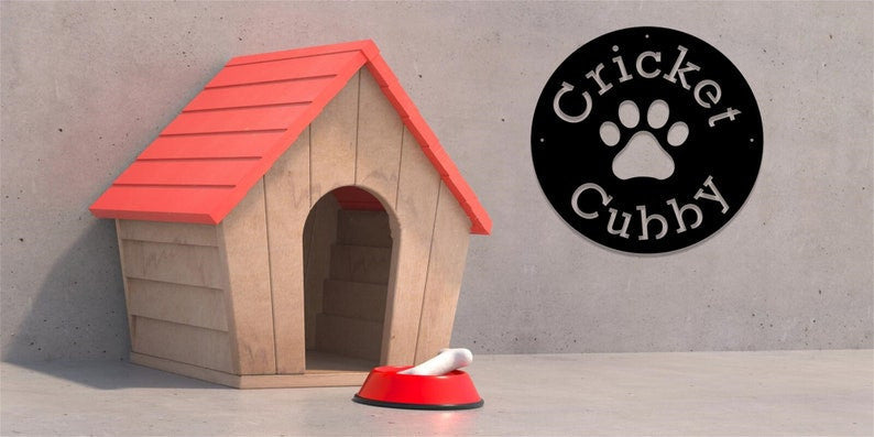 Custom Dog Metal Sign Dog House Kennel Decor Personalized Dog Sign Dog Name Sign Personalized Dog Decor Dog Memorial Plaque Dog Wall Art