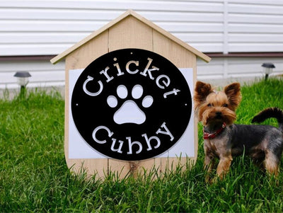 Custom Dog Metal Sign Dog House Kennel Decor Personalized Dog Sign Dog Name Sign Personalized Dog Decor Dog Memorial Plaque Dog Wall Art
