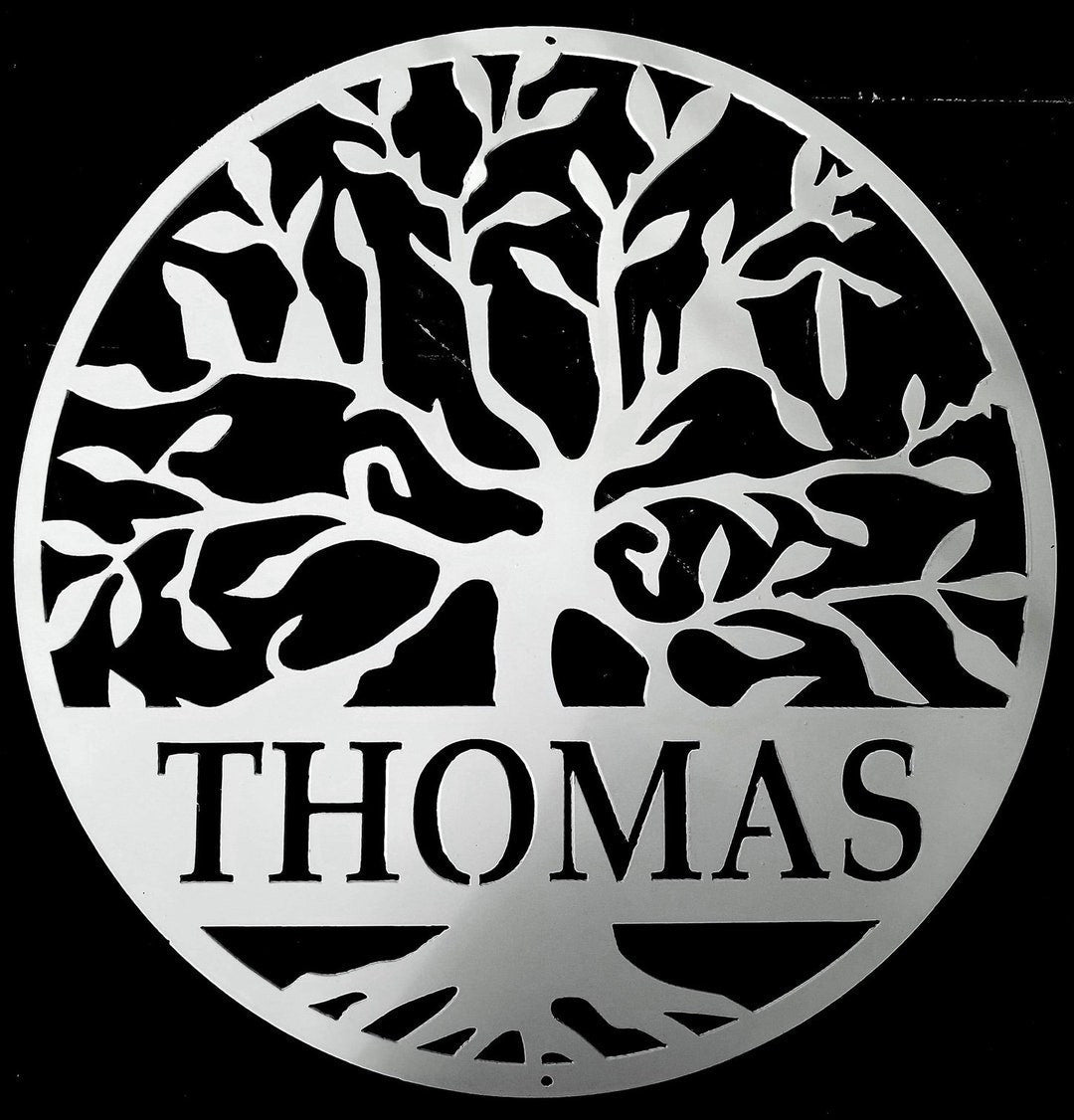 Metal Family Tree Custom Plasma Cut Metal Sign Art