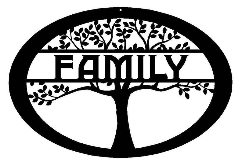 Family Tree Personalized with name metal art wall art