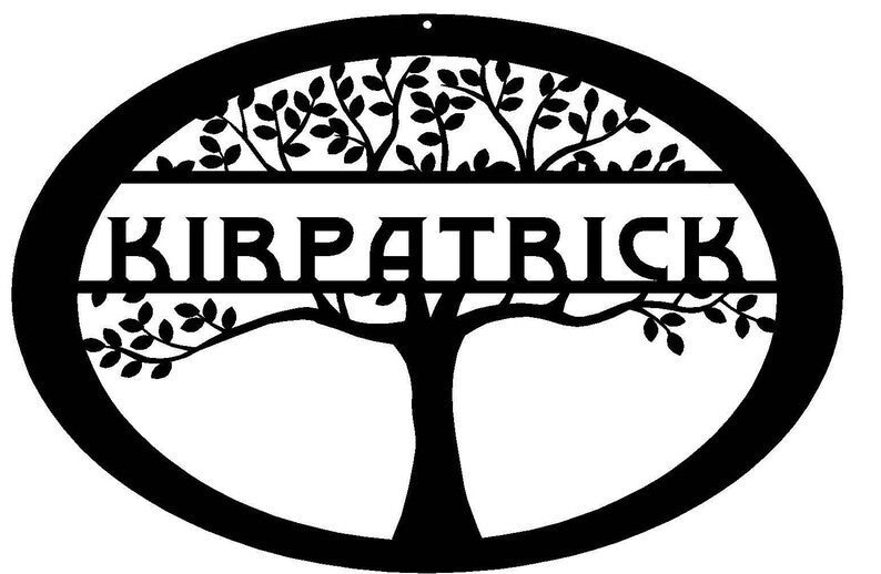 Family Tree Personalized with name metal art wall art