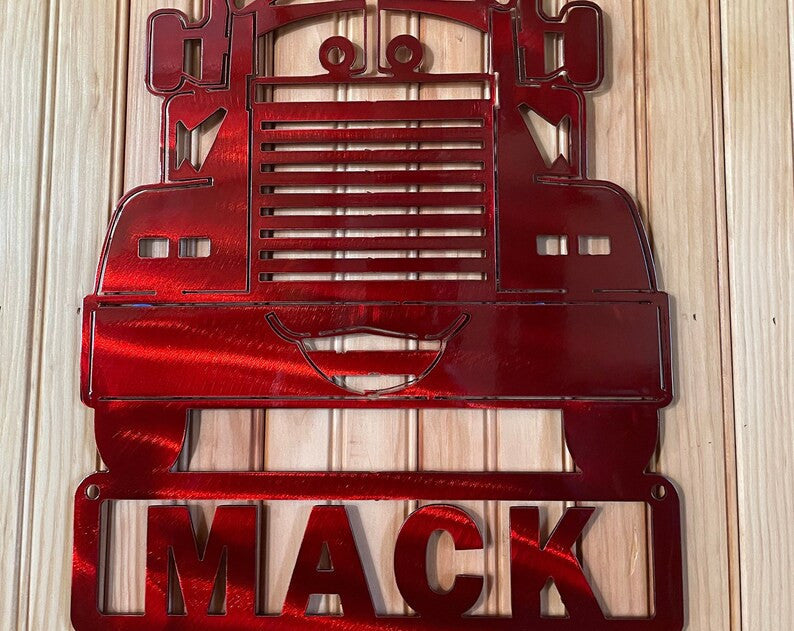 MACK Cars Cars 2 Pixar Metal Art, Wall Art Personalized Kids Room