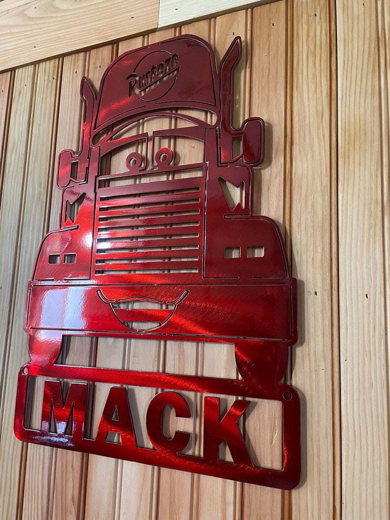 MACK Cars Cars 2 Pixar Metal Art, Wall Art Personalized Kids Room