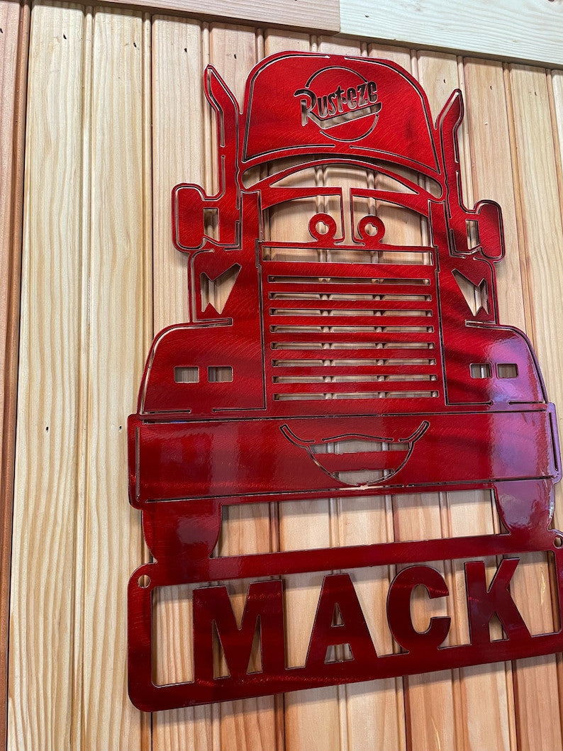 MACK Cars Cars 2 Pixar Metal Art, Wall Art Personalized Kids Room