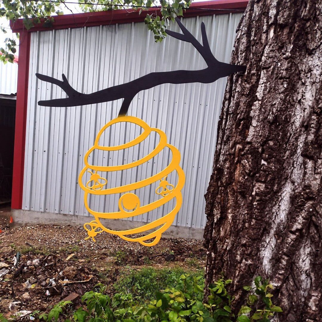 Metal "Bees in the Trees" Tree Stake