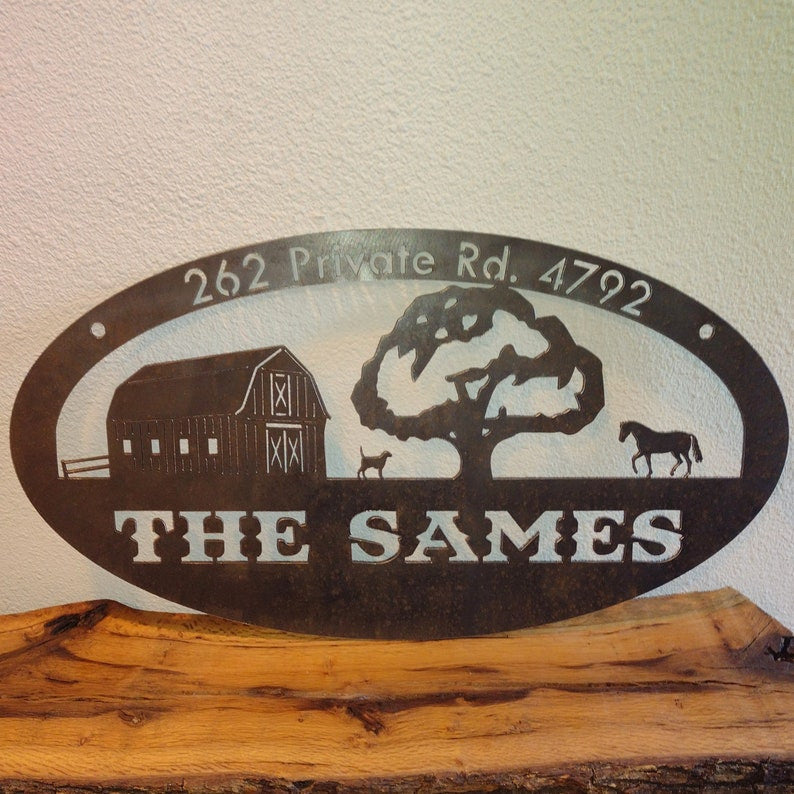 Farm Life Living Family Name Address Sign