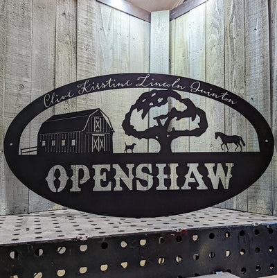 Farm Life Living Family Name Address Sign