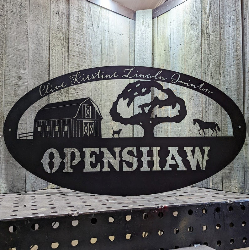 Farm Life Living Family Name Address Sign