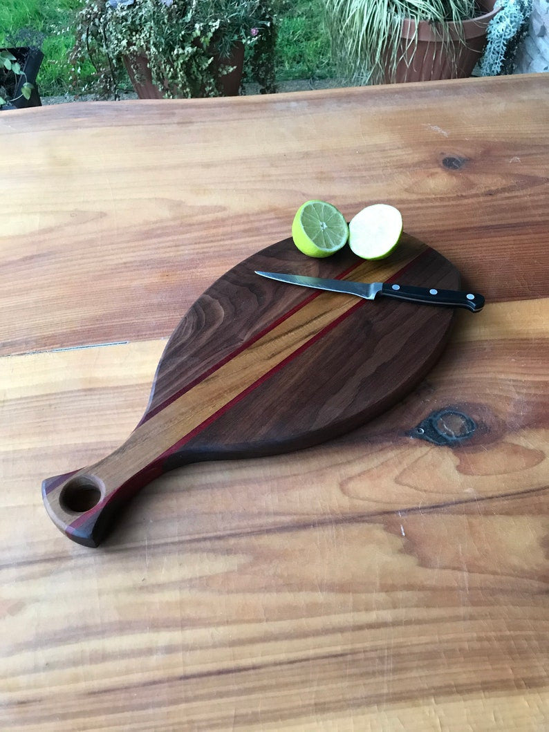 Walnut Charcuterie Board Cutting Board. Great for housewarming Mother's Day or BBQ Serving Tray