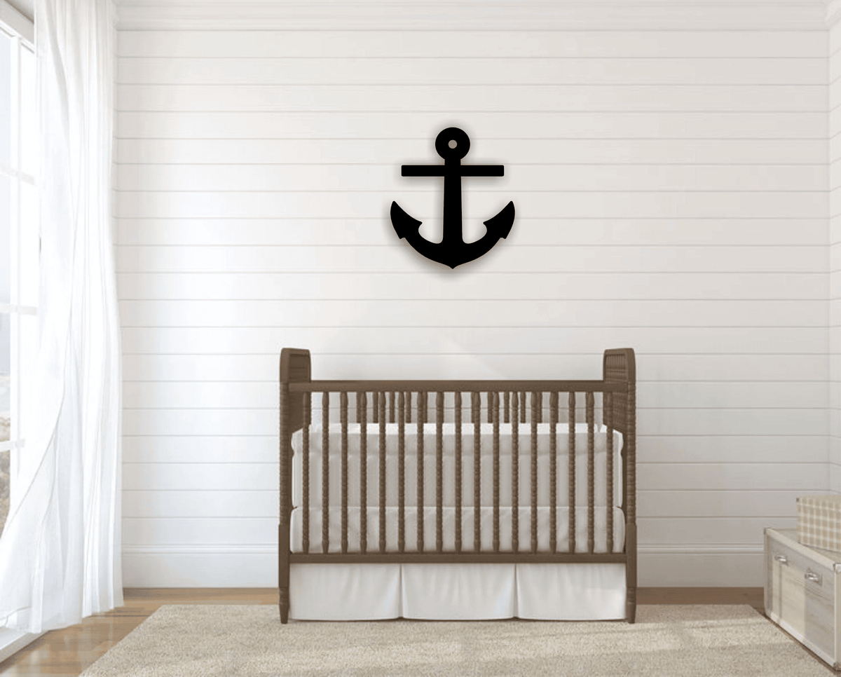 Anchor Metal Nursery Or Beach Wall Sign Nursery Wall Decor Kids Room Wall Decor Nautical Decor Mother's Day