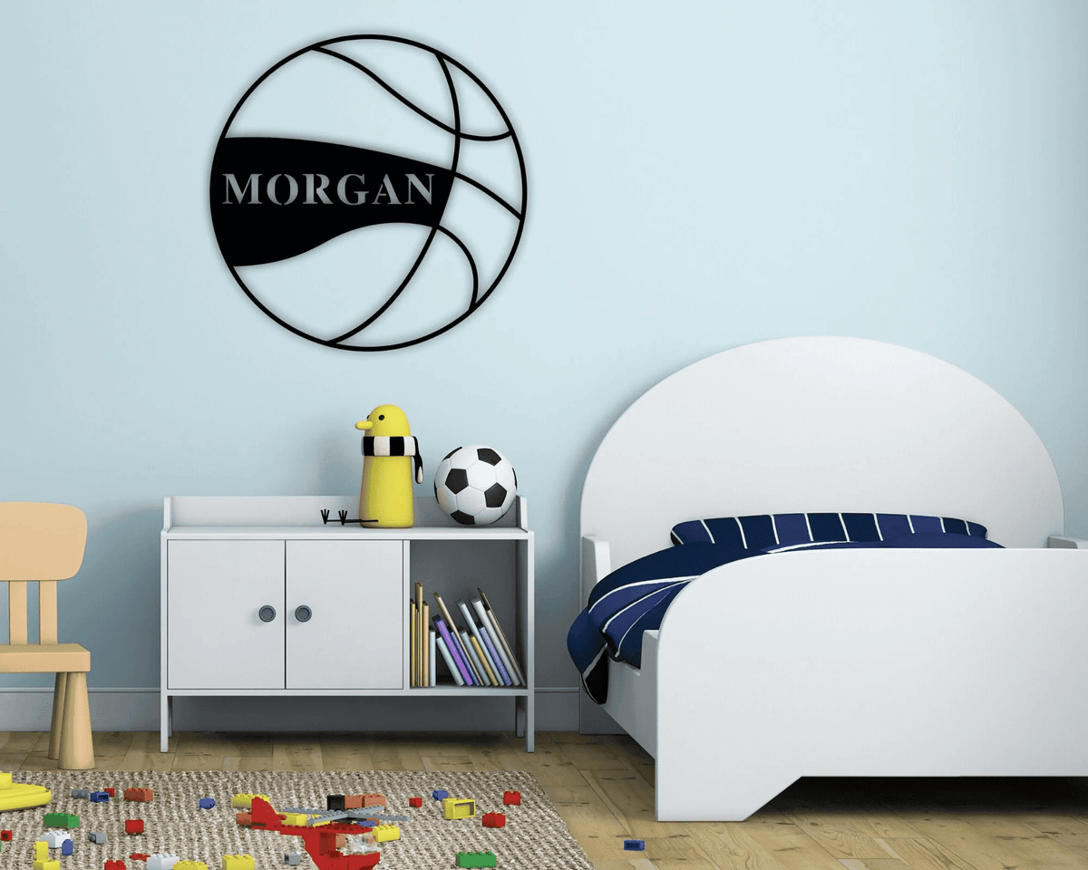 Basketball Metal Wall Art Metal Sports Decor Basketbal Sign Basketball Name Sign Sports Name Sign Metal Art Custom Metal