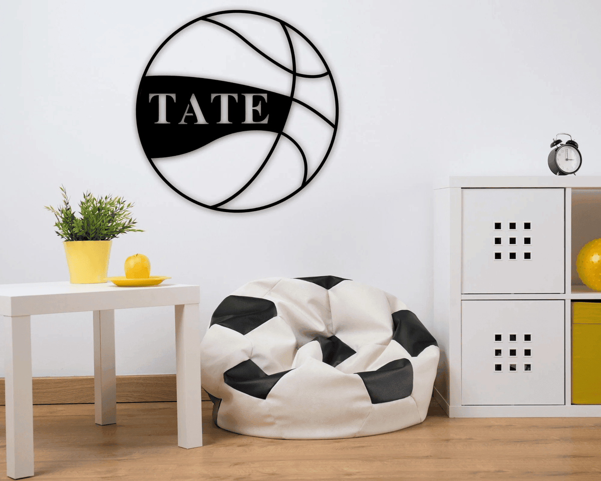 Basketball Metal Wall Art Metal Sports Decor Basketbal Sign Basketball Name Sign Sports Name Sign Metal Art Custom Metal