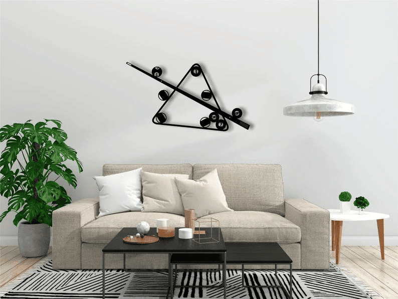 Billiards Metal Wall Art Metal Wall Sign Home Decor Wall Decoration