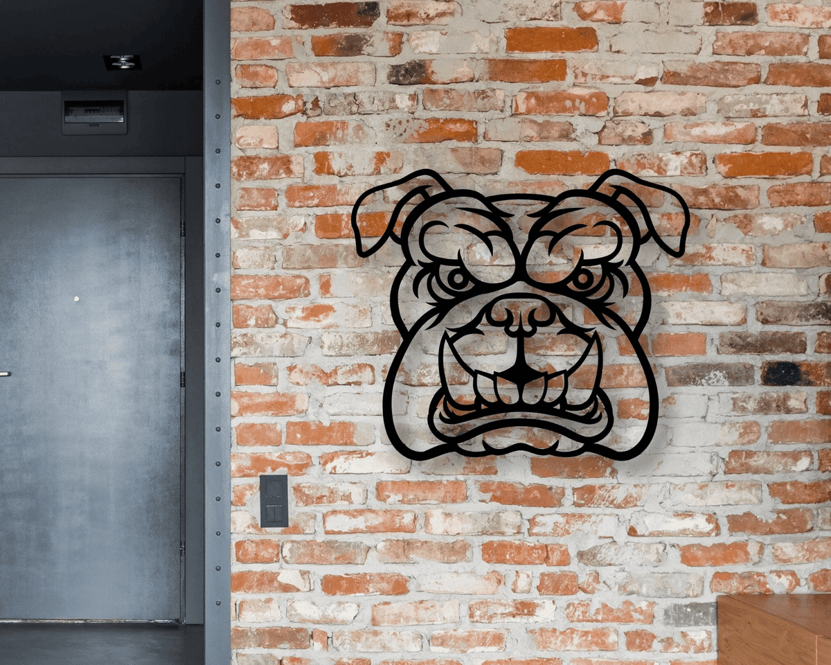 Bulldog Metal Wall Art Bulldogs Metal Sign Bulldogs Door Hanger Dog Metal Art Bulldog Fans Metal Decorenglish Bulldog