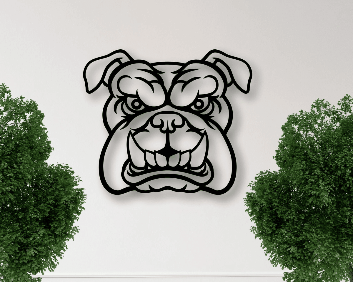 Bulldog Metal Wall Art Bulldogs Metal Sign Bulldogs Door Hanger Dog Metal Art Bulldog Fans Metal Decorenglish Bulldog