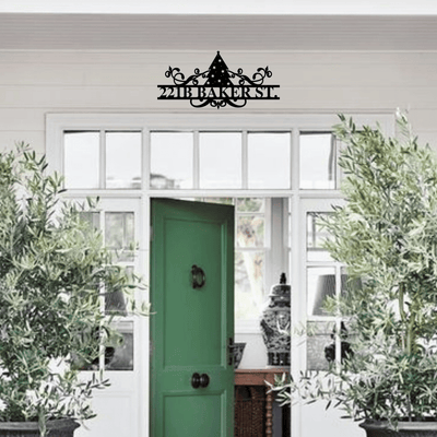 Christmas Tree Address Plaque Housewarming Gifts Address Sign Custom Metal Address Sign Custom Street Address Sign