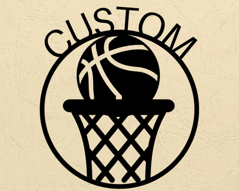 Custom Metal Wall Sign Basketball Sign Wall Art Wall Hanging Personalized Sign Sport Sign Basketball Basketball Sign