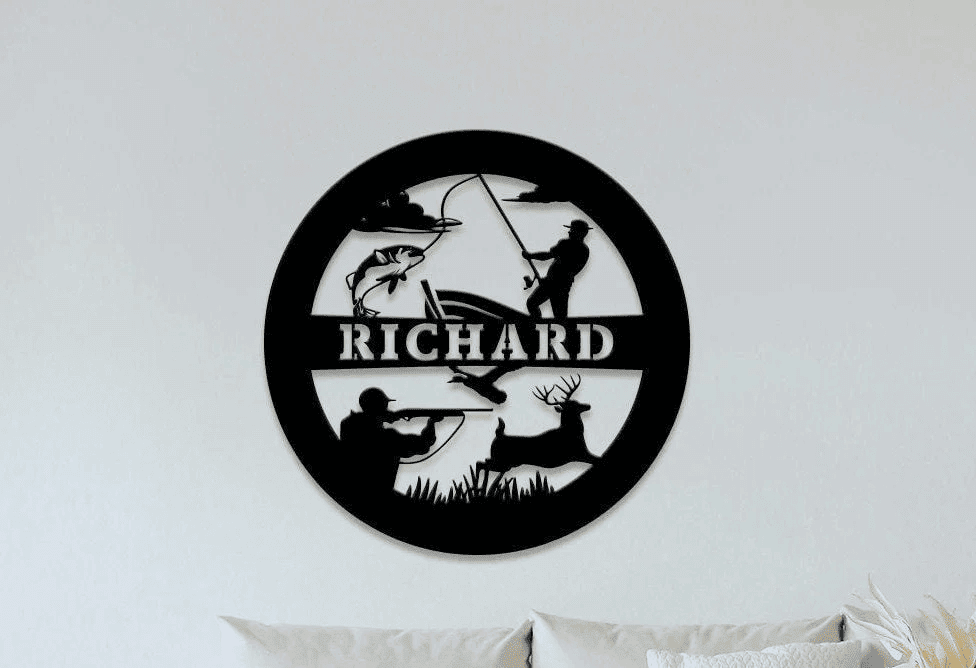Custom Metal Hunting Sign Deer Head Signdeer Antler Decordeer Hunter Giftdeer Camp Signdeer Name Metal Signfathers Day