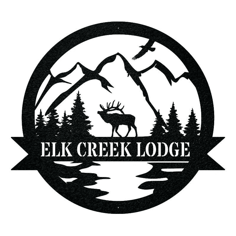Elk Name Metal Sign Elk Hunter Christmas Gift Last Name Art Family Name Sign Caribou Sign Elk Hunting Gift Wall Decor