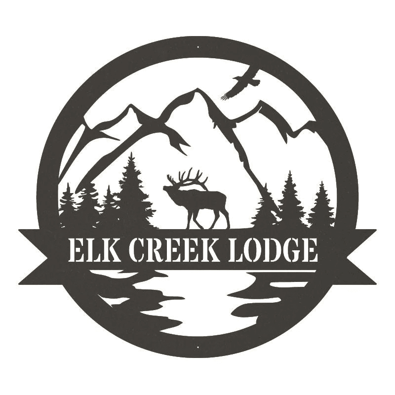 Elk Name Metal Sign Elk Hunter Christmas Gift Last Name Art Family Name Sign Caribou Sign Elk Hunting Gift Wall Decor