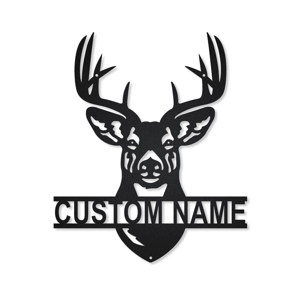 Deer Hunting Metal Sign Art Metal Wall Art Deer Antler Decor Deer Camp Sign Housewarming Outdoor Metal Sign