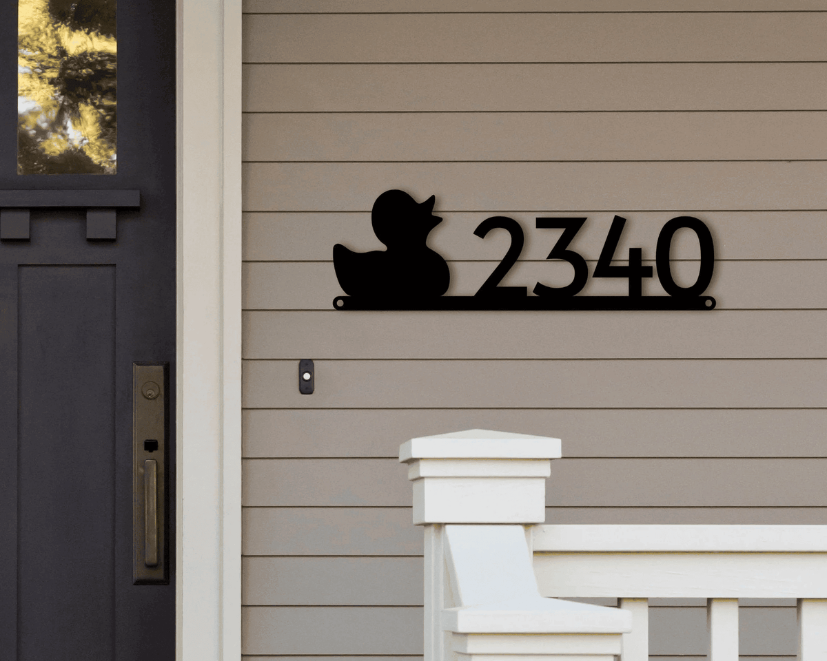 Duck Address Sign Duck Metal Sign Metal Duck Sign Hunting Sign Hunting Decor Hunting Camp Sign Hunter Gift Address