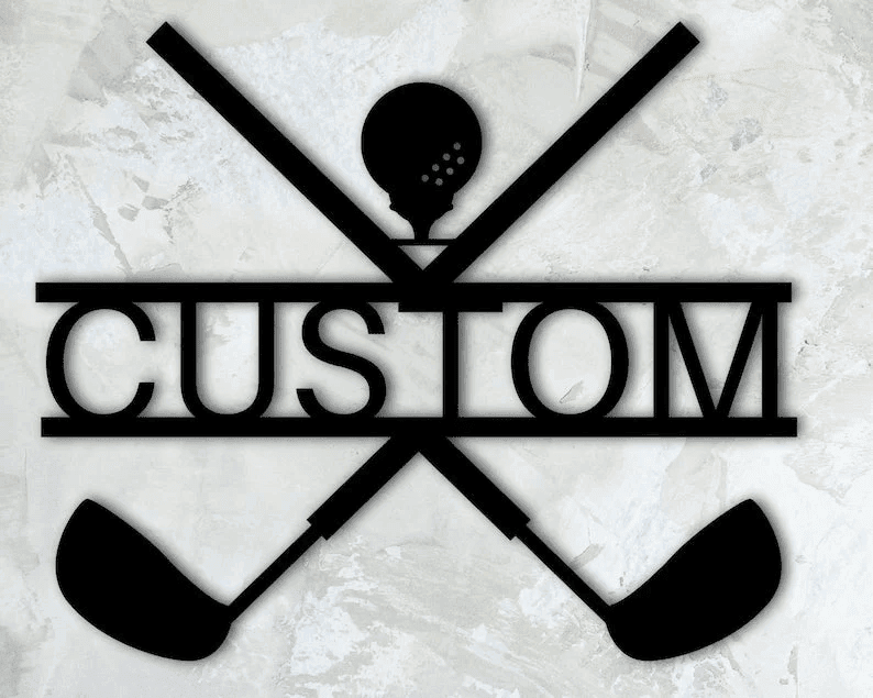 Custom Metal Golf Sign Golfer Giftgolfgolfercustom Metal Signoutdoor Metal Signfather Day's Giftdadgiftfather's Dayglub