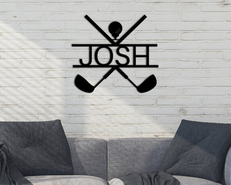 Custom Metal Golf Sign Golfer Giftgolfgolfercustom Metal Signoutdoor Metal Signfather Day's Giftdadgiftfather's Dayglub