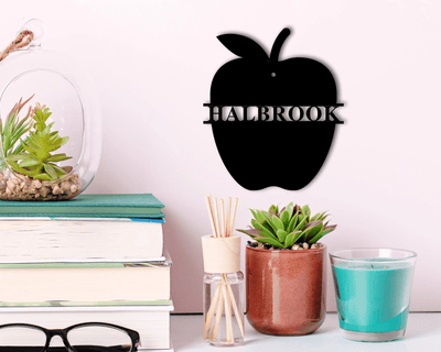 Custom Teacher Name Sign Personalized Apple Sign Back To School Gift Teacher Gift