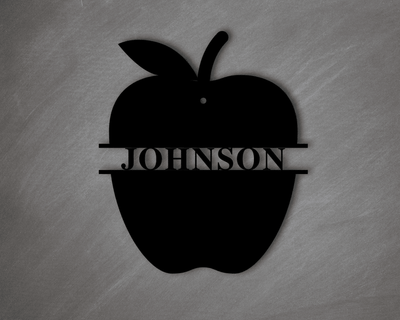 Custom Teacher Name Sign Personalized Apple Sign Back To School Gift Teacher Gift