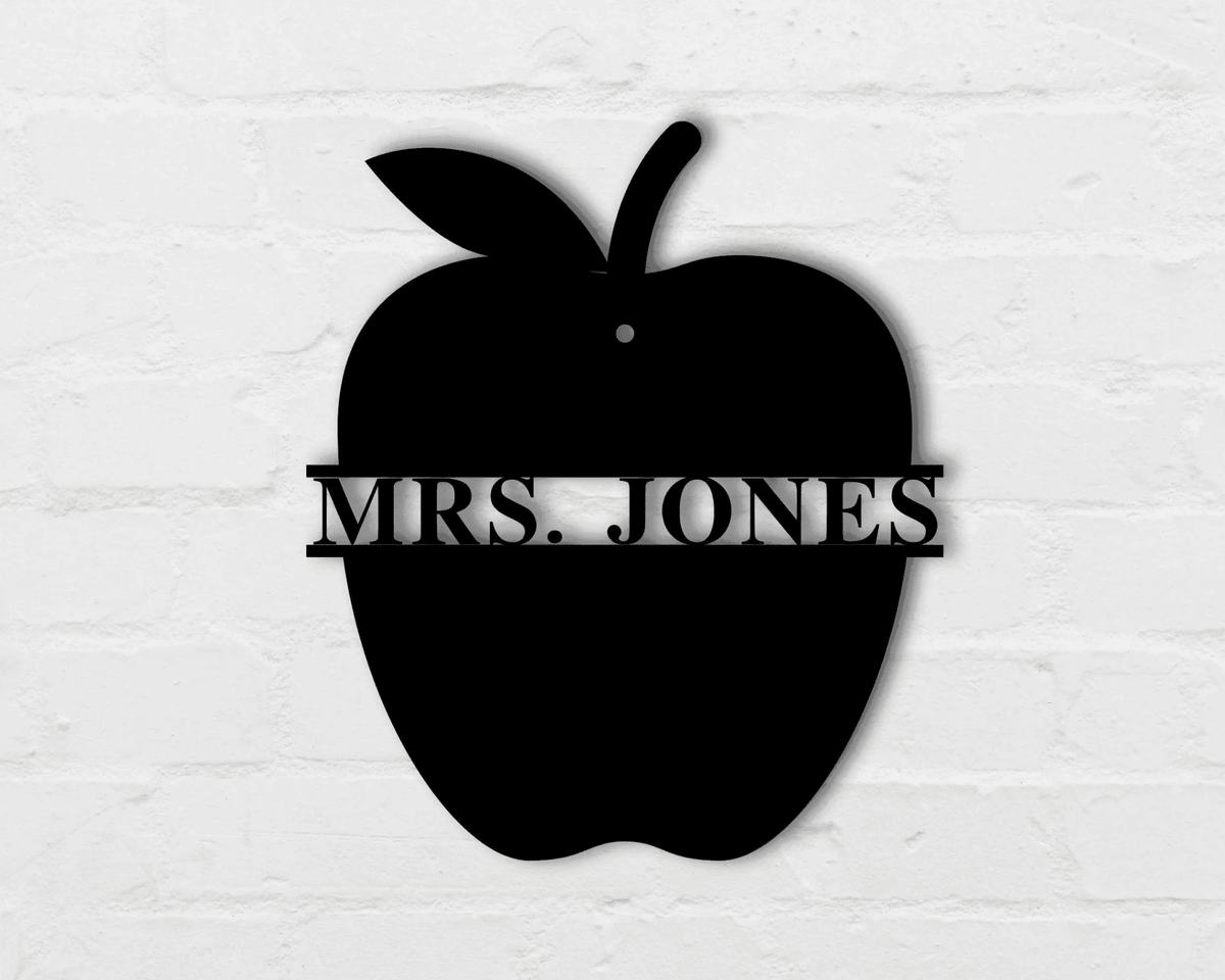Custom Teacher Name Sign Personalized Apple Sign Back To School Gift Teacher Gift