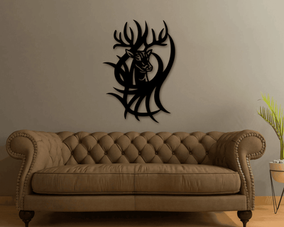 Deer Metal Sign Deer Decor Deer Head Sign Deer Hunting Sign Antler Sign Deer Antler Sign Hunters Gift Hunting Decor Deer