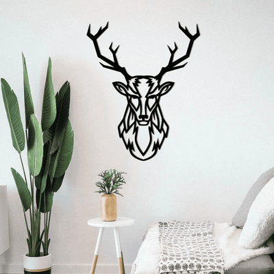 Deer Wall Art Metal Wall Decor Metal Wall Arthousewarming Gift Living Room Wall Art Office Wall Hanging Animal Decor