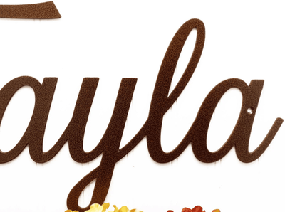 Name Script Metal Sign Family Name Sign Metal Wall Art Outdoor Sign Name Sign Name Sign Signage Wall Decor