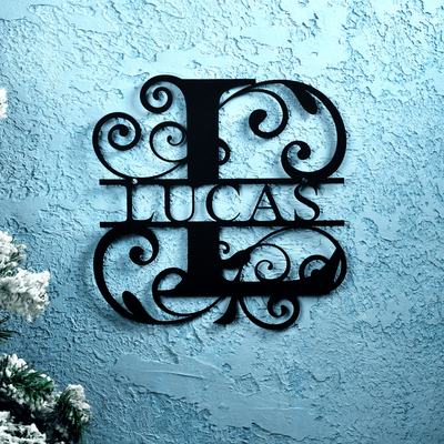 Name Metal Signhousewarming Giftliving Room Decormetal Wall Artlast Name Signfamily Name Signmetal Monogram Signinitial