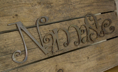 Namaste Metal Sign Farmhouse Decor Rustic Raw Metal Word Wall Art Yoga Housewarming Gift