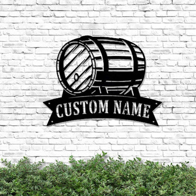 Personalized Beer Metal Sign Metal Name Sign Custom Beer Lovers Metal Wall Art Gift For Dad Beer Personalized Wall Art