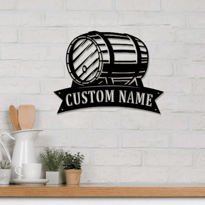 Personalized Beer Metal Sign Metal Name Sign Custom Beer Lovers Metal Wall Art Gift For Dad Beer Personalized Wall Art