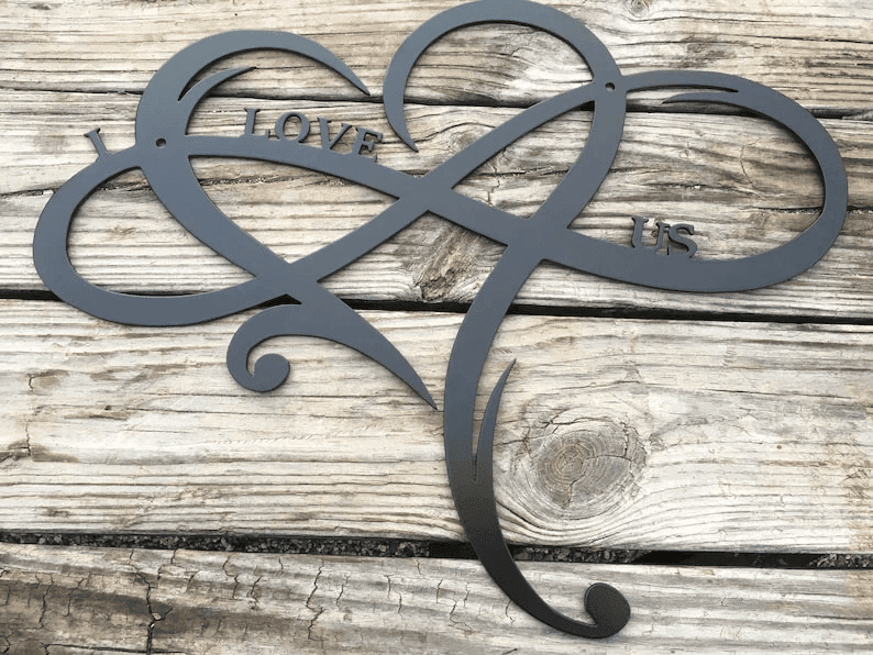 Personalized Infinity Heart Metal Sign Love Always And Forever Sign Metal Infinity Symbol Wedding Gifts 2023