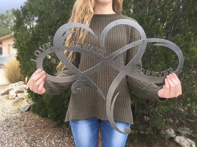 Personalized Infinity Heart Metal Sign Love Always And Forever Sign Metal Infinity Symbol Wedding Gifts 2023