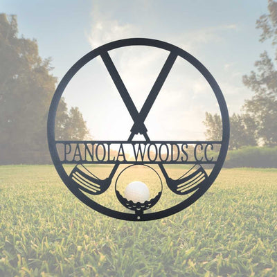 Personalized Golf Club Monogram Metal Wall Plaque Custom Golfer Gift Idea