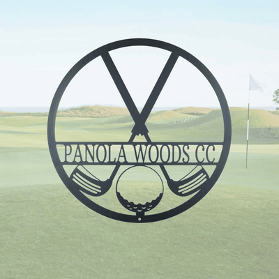 Personalized Golf Club Monogram Metal Wall Plaque Custom Golfer Gift Idea