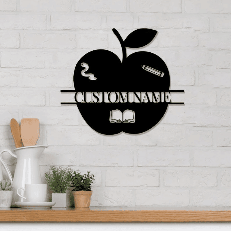 Personalized Classroom Sign Door Hanger For Teacher Gift For Teacher Custom Teacher Name Sign Classroom Metal Sign