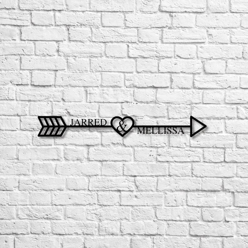 Personalized Metal couple Sign Anniversary Gift Newly Engaged Gift Custom Metal Sign Metal Wall Art Housewarming