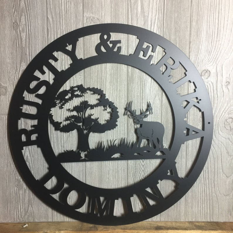 Personalized Hunting Sign Deer Sign Gift For Man