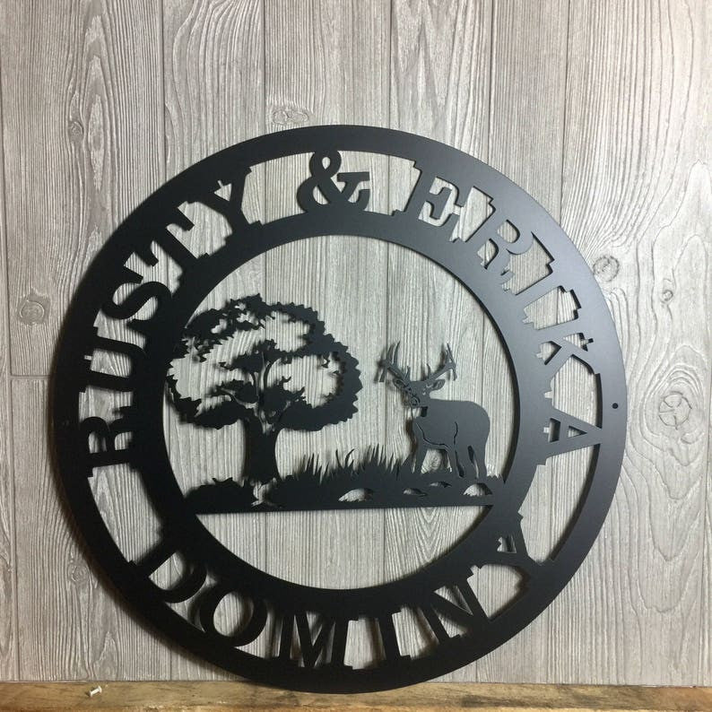 Personalized Hunting Sign Deer Sign Gift For Man