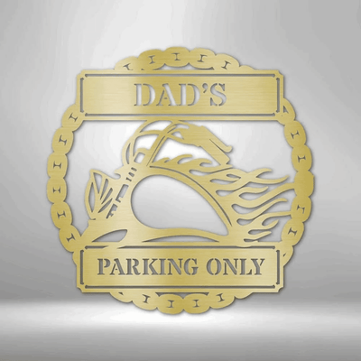 Personalized Hog Parking Metal Wall Plaque Biker Parking Sign Housewarming Gift Idea Idea For Dad
