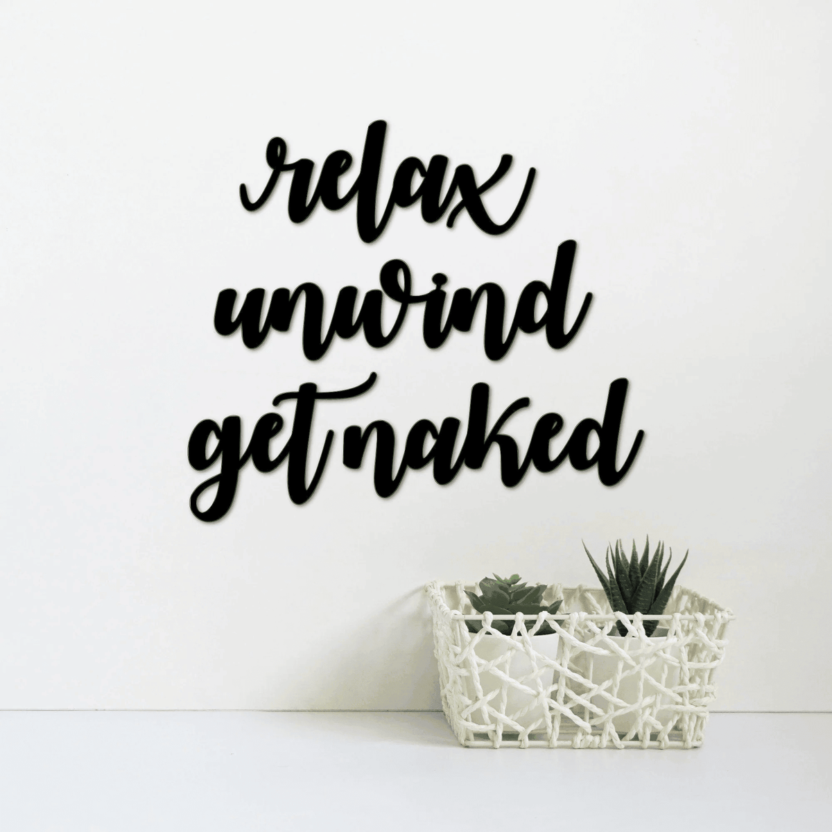 Relax Unwind Get Naked Metal Sign Master Bathroom Decor Metal Words For Bath Shower Sign Gift Idea For Wife Humorous