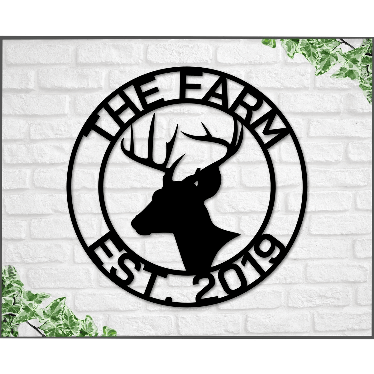 Ranch Sign Farm Sign Hunting Sign Deer Head Sign Metal Deer Sign Antler Decor Deer Camp Sign Last Name Sign Gift