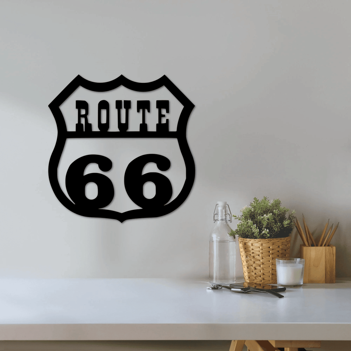 Route 66 Sign Metal Wall Art Garage Decor Father's Day Gift Gift For Dad Boyfriend Husband Father Rt 66 Shield Us 66